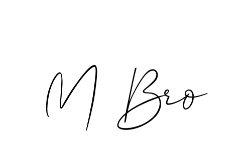 Design your own signature with our free online signature maker. With this signature software, you can create a handwritten (Allison_Script) signature for name M Bro. M Bro signature style 2 images and pictures png