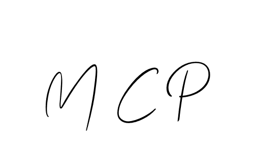 Make a beautiful signature design for name M C P. With this signature (Allison_Script) style, you can create a handwritten signature for free. M C P signature style 2 images and pictures png