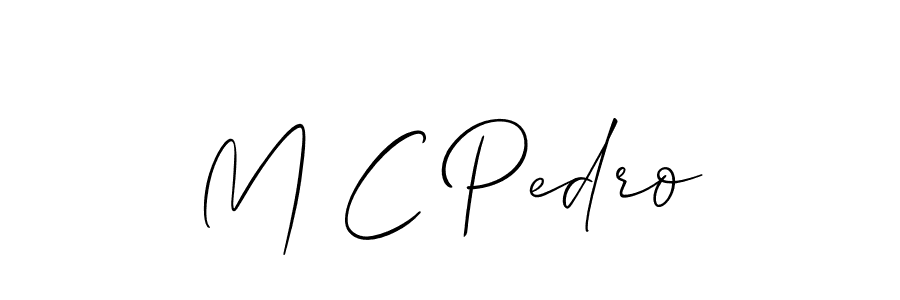 Design your own signature with our free online signature maker. With this signature software, you can create a handwritten (Allison_Script) signature for name M C Pedro. M C Pedro signature style 2 images and pictures png