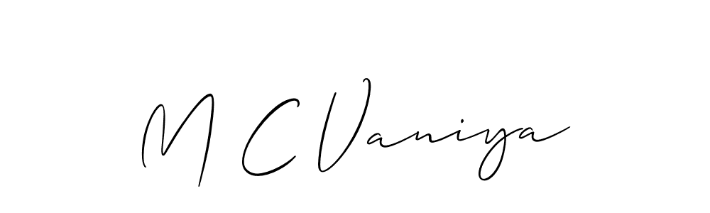 Here are the top 10 professional signature styles for the name M C Vaniya. These are the best autograph styles you can use for your name. M C Vaniya signature style 2 images and pictures png