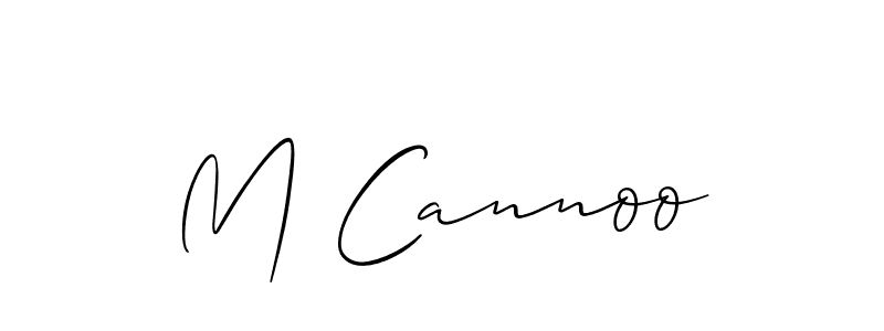 M Cannoo stylish signature style. Best Handwritten Sign (Allison_Script) for my name. Handwritten Signature Collection Ideas for my name M Cannoo. M Cannoo signature style 2 images and pictures png