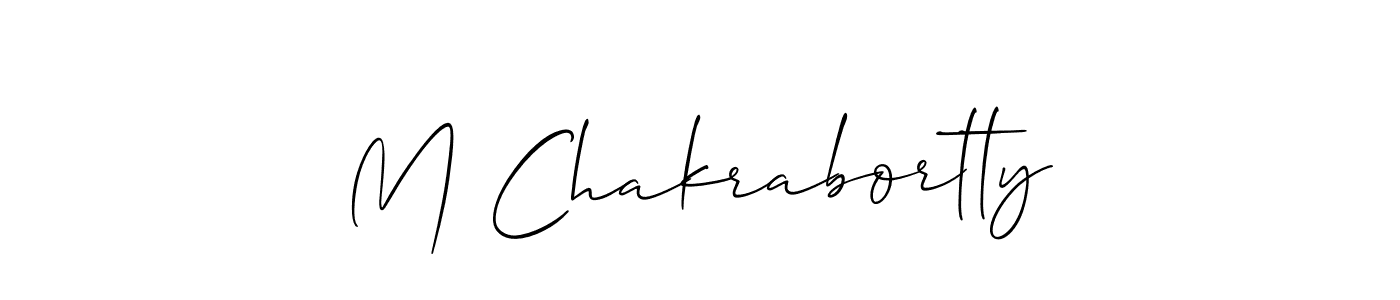 Make a beautiful signature design for name M Chakrabortty. Use this online signature maker to create a handwritten signature for free. M Chakrabortty signature style 2 images and pictures png