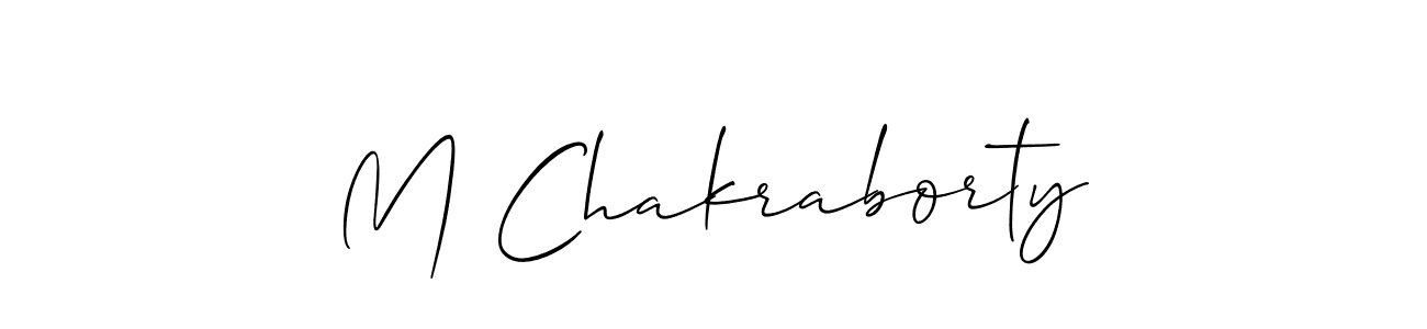 Allison_Script is a professional signature style that is perfect for those who want to add a touch of class to their signature. It is also a great choice for those who want to make their signature more unique. Get M Chakraborty name to fancy signature for free. M Chakraborty signature style 2 images and pictures png