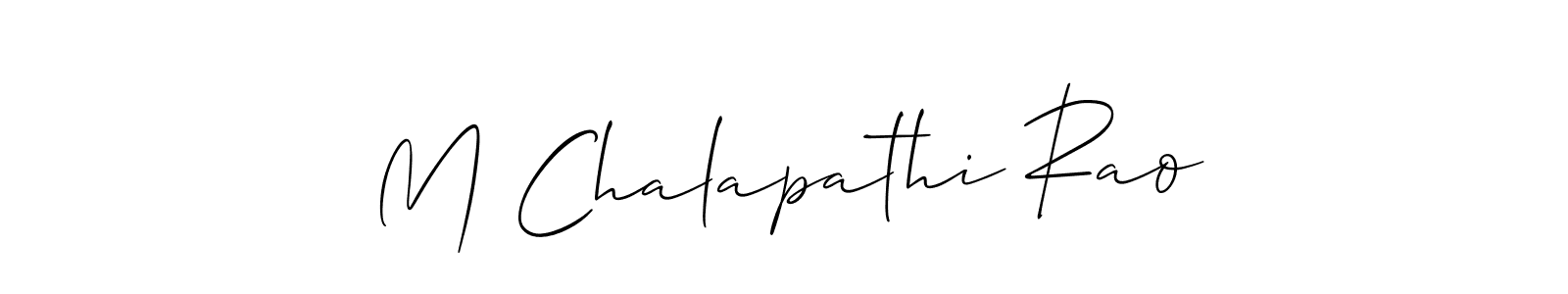 Create a beautiful signature design for name M Chalapathi Rao. With this signature (Allison_Script) fonts, you can make a handwritten signature for free. M Chalapathi Rao signature style 2 images and pictures png