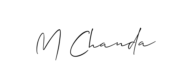 Similarly Allison_Script is the best handwritten signature design. Signature creator online .You can use it as an online autograph creator for name M Chanda. M Chanda signature style 2 images and pictures png