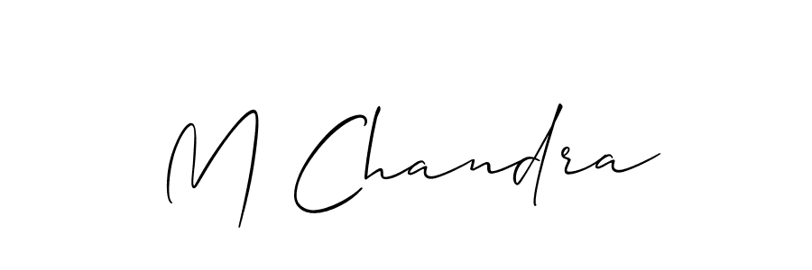 Create a beautiful signature design for name M Chandra. With this signature (Allison_Script) fonts, you can make a handwritten signature for free. M Chandra signature style 2 images and pictures png