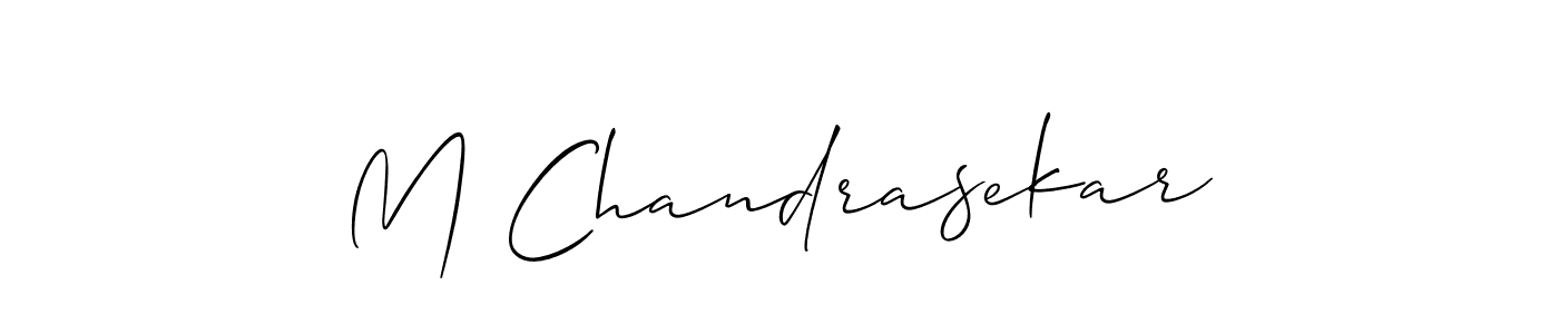 It looks lik you need a new signature style for name M Chandrasekar. Design unique handwritten (Allison_Script) signature with our free signature maker in just a few clicks. M Chandrasekar signature style 2 images and pictures png