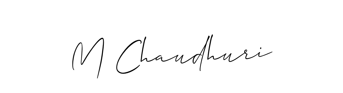 Create a beautiful signature design for name M Chaudhuri. With this signature (Allison_Script) fonts, you can make a handwritten signature for free. M Chaudhuri signature style 2 images and pictures png