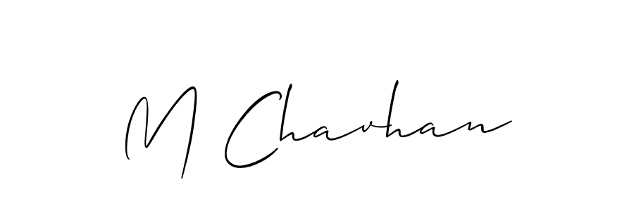 Also we have M Chavhan name is the best signature style. Create professional handwritten signature collection using Allison_Script autograph style. M Chavhan signature style 2 images and pictures png