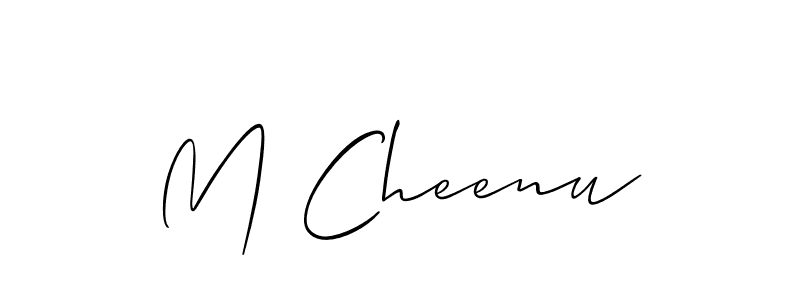 Create a beautiful signature design for name M Cheenu. With this signature (Allison_Script) fonts, you can make a handwritten signature for free. M Cheenu signature style 2 images and pictures png