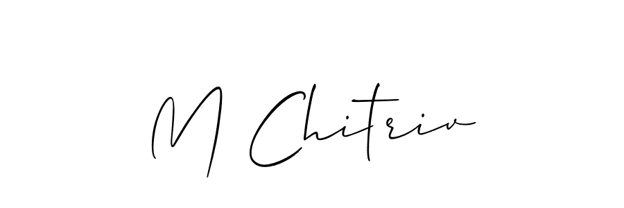 Allison_Script is a professional signature style that is perfect for those who want to add a touch of class to their signature. It is also a great choice for those who want to make their signature more unique. Get M Chitriv name to fancy signature for free. M Chitriv signature style 2 images and pictures png