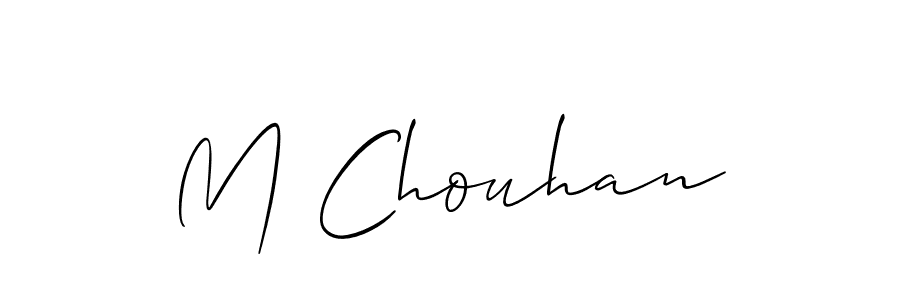 How to make M Chouhan name signature. Use Allison_Script style for creating short signs online. This is the latest handwritten sign. M Chouhan signature style 2 images and pictures png