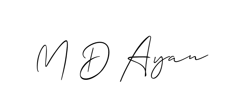 Create a beautiful signature design for name M D Ayan. With this signature (Allison_Script) fonts, you can make a handwritten signature for free. M D Ayan signature style 2 images and pictures png