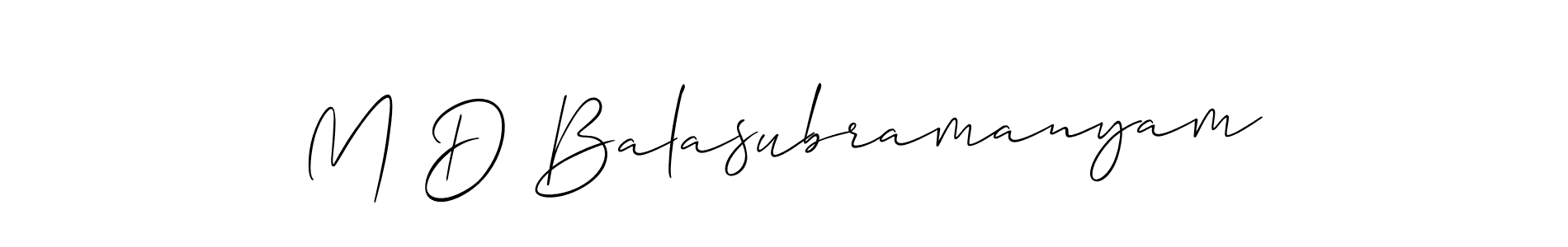 Make a beautiful signature design for name M D Balasubramanyam. Use this online signature maker to create a handwritten signature for free. M D Balasubramanyam signature style 2 images and pictures png