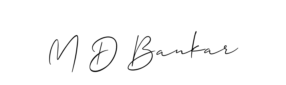 Best and Professional Signature Style for M D Bankar. Allison_Script Best Signature Style Collection. M D Bankar signature style 2 images and pictures png