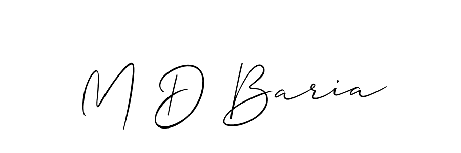 It looks lik you need a new signature style for name M D Baria. Design unique handwritten (Allison_Script) signature with our free signature maker in just a few clicks. M D Baria signature style 2 images and pictures png
