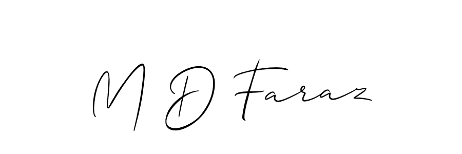 M D Faraz stylish signature style. Best Handwritten Sign (Allison_Script) for my name. Handwritten Signature Collection Ideas for my name M D Faraz. M D Faraz signature style 2 images and pictures png