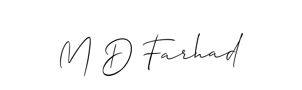 How to Draw M D Farhad signature style? Allison_Script is a latest design signature styles for name M D Farhad. M D Farhad signature style 2 images and pictures png