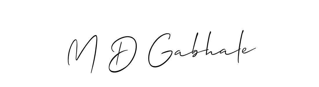 How to make M D Gabhale signature? Allison_Script is a professional autograph style. Create handwritten signature for M D Gabhale name. M D Gabhale signature style 2 images and pictures png
