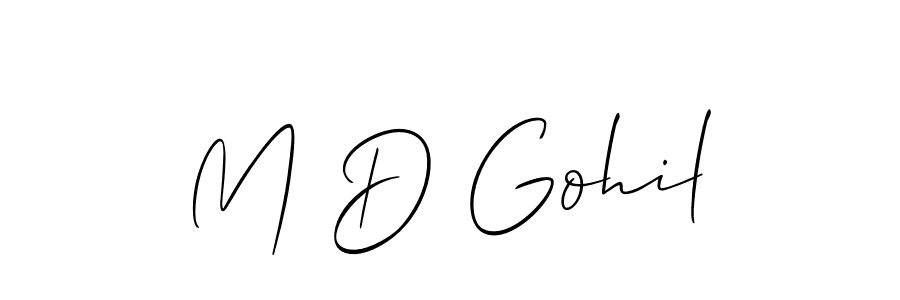 You can use this online signature creator to create a handwritten signature for the name M D Gohil. This is the best online autograph maker. M D Gohil signature style 2 images and pictures png