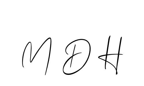 Make a beautiful signature design for name M D H. Use this online signature maker to create a handwritten signature for free. M D H signature style 2 images and pictures png
