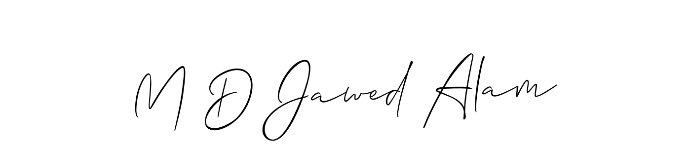 Use a signature maker to create a handwritten signature online. With this signature software, you can design (Allison_Script) your own signature for name M D Jawed Alam. M D Jawed Alam signature style 2 images and pictures png