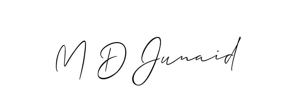 Design your own signature with our free online signature maker. With this signature software, you can create a handwritten (Allison_Script) signature for name M D Junaid. M D Junaid signature style 2 images and pictures png