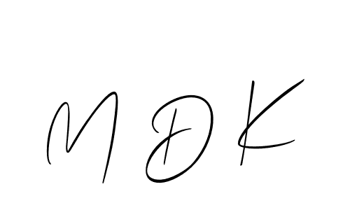 You should practise on your own different ways (Allison_Script) to write your name (M D K) in signature. don't let someone else do it for you. M D K signature style 2 images and pictures png