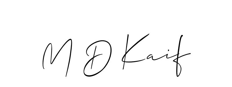 Allison_Script is a professional signature style that is perfect for those who want to add a touch of class to their signature. It is also a great choice for those who want to make their signature more unique. Get M D Kaif name to fancy signature for free. M D Kaif signature style 2 images and pictures png