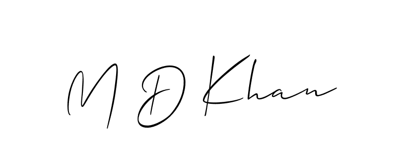 It looks lik you need a new signature style for name M D Khan. Design unique handwritten (Allison_Script) signature with our free signature maker in just a few clicks. M D Khan signature style 2 images and pictures png