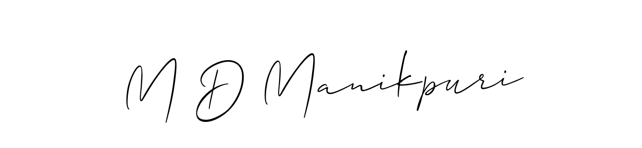 This is the best signature style for the M D Manikpuri name. Also you like these signature font (Allison_Script). Mix name signature. M D Manikpuri signature style 2 images and pictures png