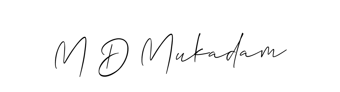 M D Mukadam stylish signature style. Best Handwritten Sign (Allison_Script) for my name. Handwritten Signature Collection Ideas for my name M D Mukadam. M D Mukadam signature style 2 images and pictures png