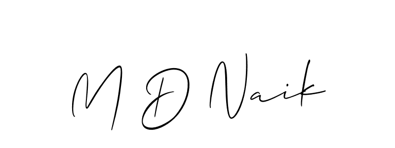 Also we have M D Naik name is the best signature style. Create professional handwritten signature collection using Allison_Script autograph style. M D Naik signature style 2 images and pictures png