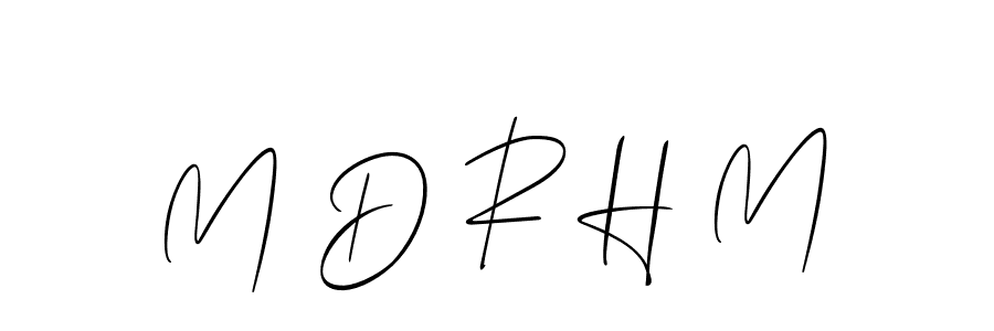 Allison_Script is a professional signature style that is perfect for those who want to add a touch of class to their signature. It is also a great choice for those who want to make their signature more unique. Get M D R H M name to fancy signature for free. M D R H M signature style 2 images and pictures png
