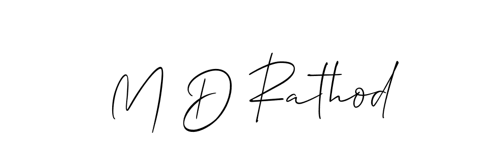 Design your own signature with our free online signature maker. With this signature software, you can create a handwritten (Allison_Script) signature for name M D Rathod. M D Rathod signature style 2 images and pictures png
