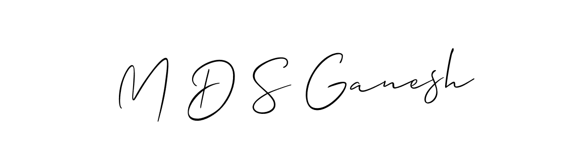 M D S Ganesh stylish signature style. Best Handwritten Sign (Allison_Script) for my name. Handwritten Signature Collection Ideas for my name M D S Ganesh. M D S Ganesh signature style 2 images and pictures png