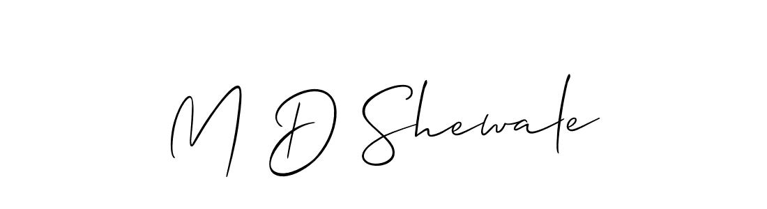 Also we have M D Shewale name is the best signature style. Create professional handwritten signature collection using Allison_Script autograph style. M D Shewale signature style 2 images and pictures png