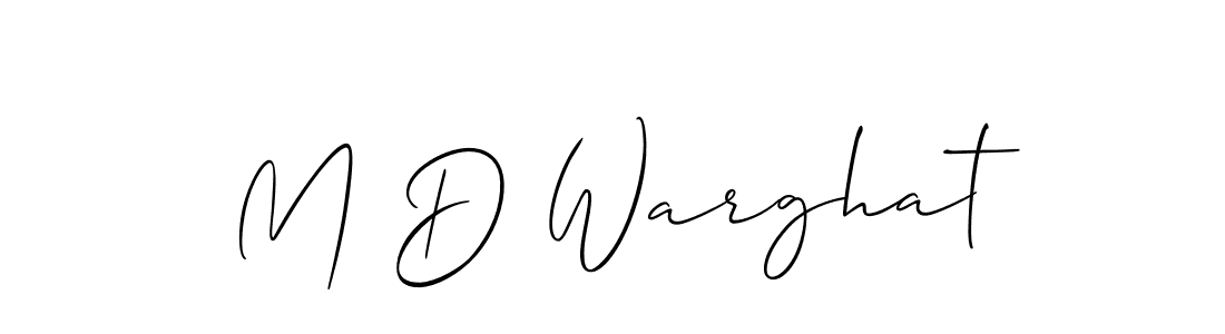 Also You can easily find your signature by using the search form. We will create M D Warghat name handwritten signature images for you free of cost using Allison_Script sign style. M D Warghat signature style 2 images and pictures png