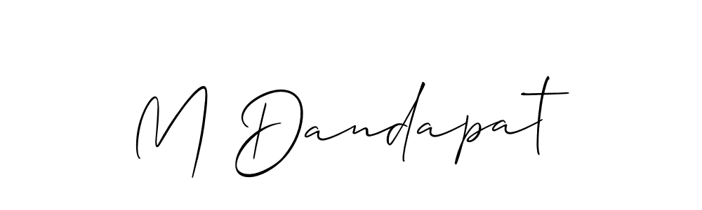 M Dandapat stylish signature style. Best Handwritten Sign (Allison_Script) for my name. Handwritten Signature Collection Ideas for my name M Dandapat. M Dandapat signature style 2 images and pictures png