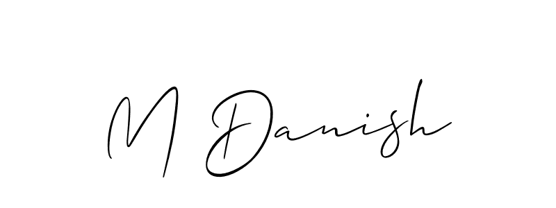 Make a beautiful signature design for name M Danish. With this signature (Allison_Script) style, you can create a handwritten signature for free. M Danish signature style 2 images and pictures png