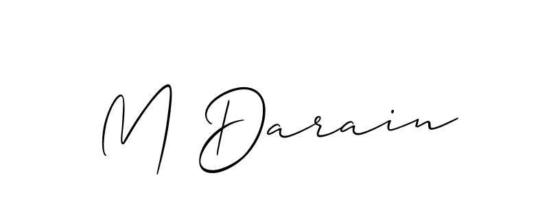 How to make M Darain signature? Allison_Script is a professional autograph style. Create handwritten signature for M Darain name. M Darain signature style 2 images and pictures png