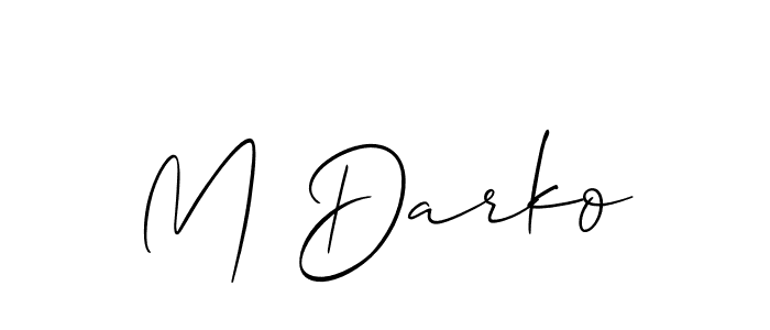 Create a beautiful signature design for name M Darko. With this signature (Allison_Script) fonts, you can make a handwritten signature for free. M Darko signature style 2 images and pictures png