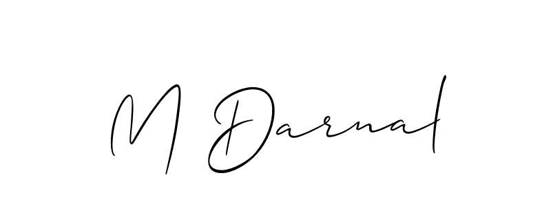 Design your own signature with our free online signature maker. With this signature software, you can create a handwritten (Allison_Script) signature for name M Darnal. M Darnal signature style 2 images and pictures png