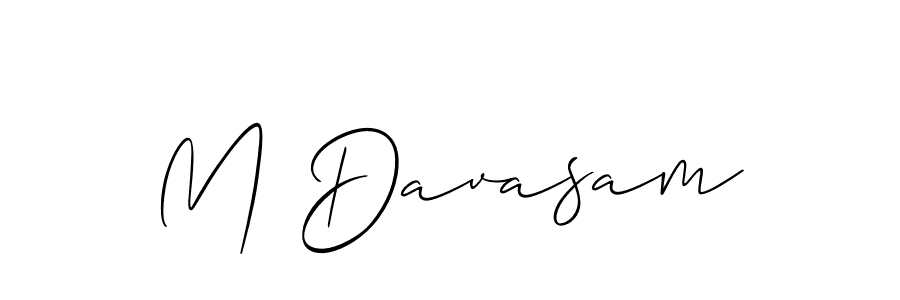 Best and Professional Signature Style for M Davasam. Allison_Script Best Signature Style Collection. M Davasam signature style 2 images and pictures png