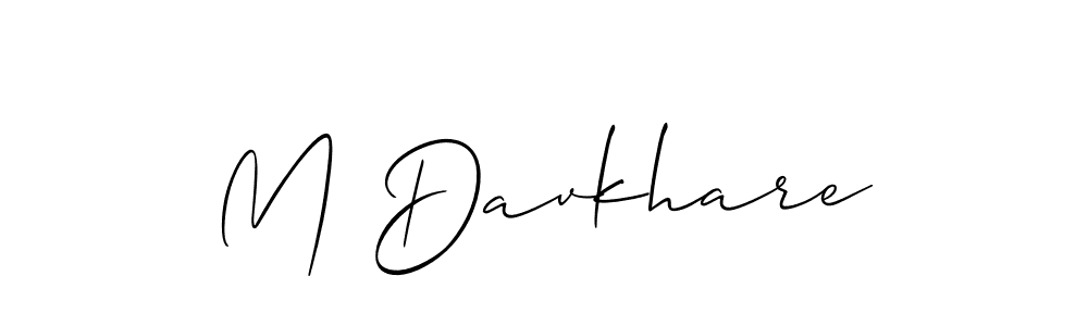 Check out images of Autograph of M Davkhare name. Actor M Davkhare Signature Style. Allison_Script is a professional sign style online. M Davkhare signature style 2 images and pictures png