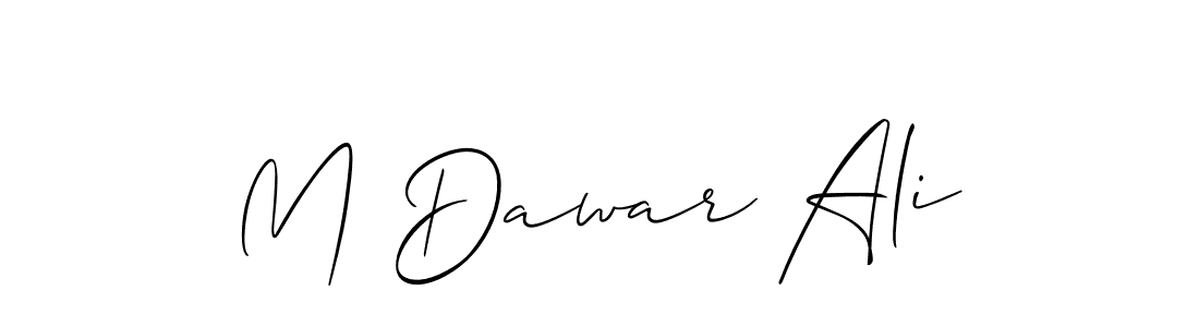 How to make M Dawar Ali signature? Allison_Script is a professional autograph style. Create handwritten signature for M Dawar Ali name. M Dawar Ali signature style 2 images and pictures png