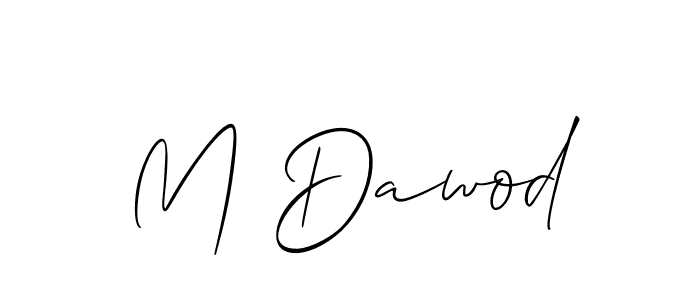 Best and Professional Signature Style for M Dawod. Allison_Script Best Signature Style Collection. M Dawod signature style 2 images and pictures png