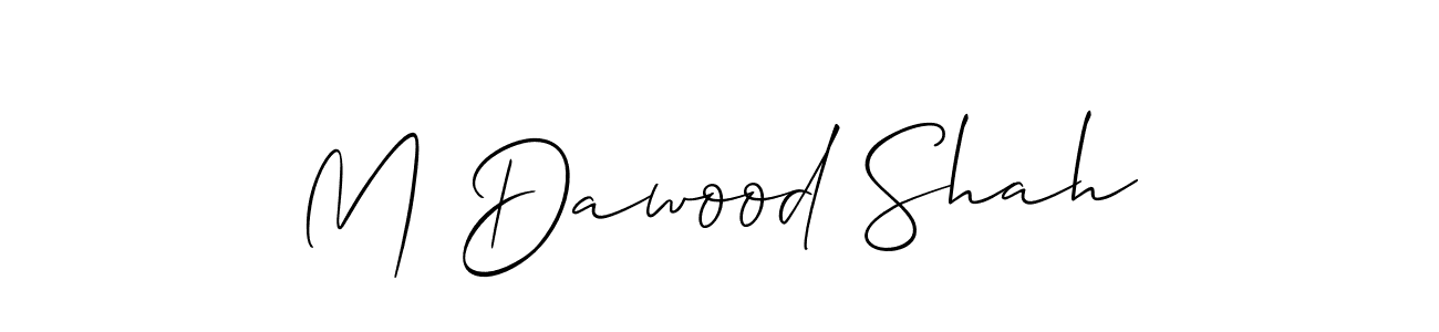 M Dawood Shah stylish signature style. Best Handwritten Sign (Allison_Script) for my name. Handwritten Signature Collection Ideas for my name M Dawood Shah. M Dawood Shah signature style 2 images and pictures png