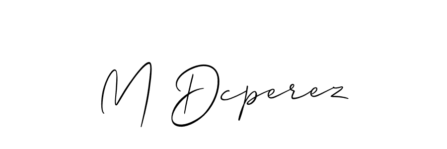 How to make M Dcperez name signature. Use Allison_Script style for creating short signs online. This is the latest handwritten sign. M Dcperez signature style 2 images and pictures png