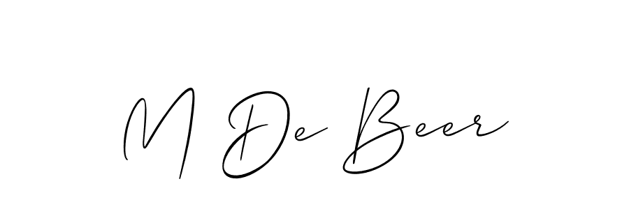 Best and Professional Signature Style for M De Beer. Allison_Script Best Signature Style Collection. M De Beer signature style 2 images and pictures png